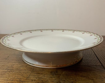 Plat à gâteau en porcelaine vintage