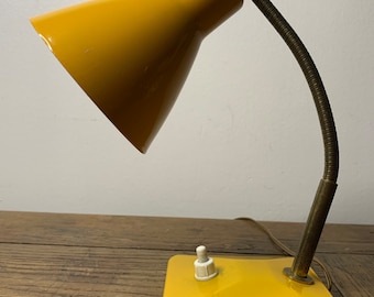 Vintage yellow metal lamp