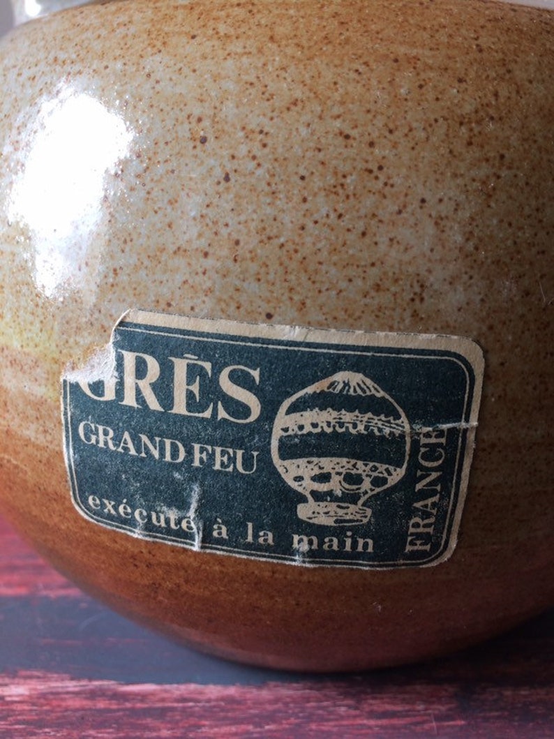 Big fire stoneware jug France
