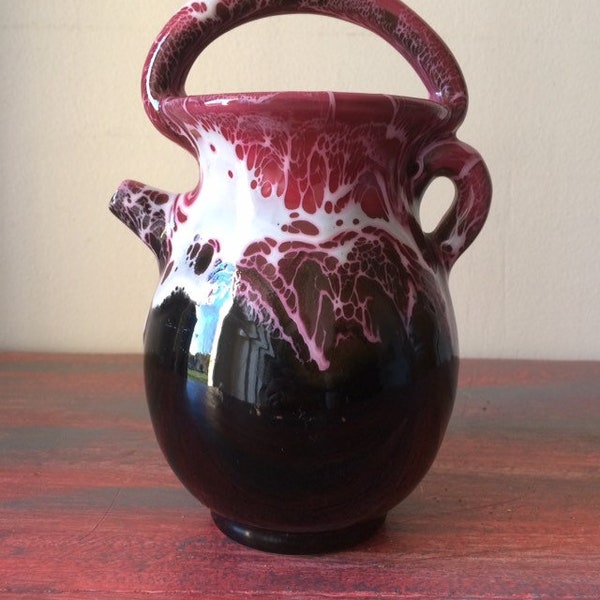 Vase Vallauris noir et violet