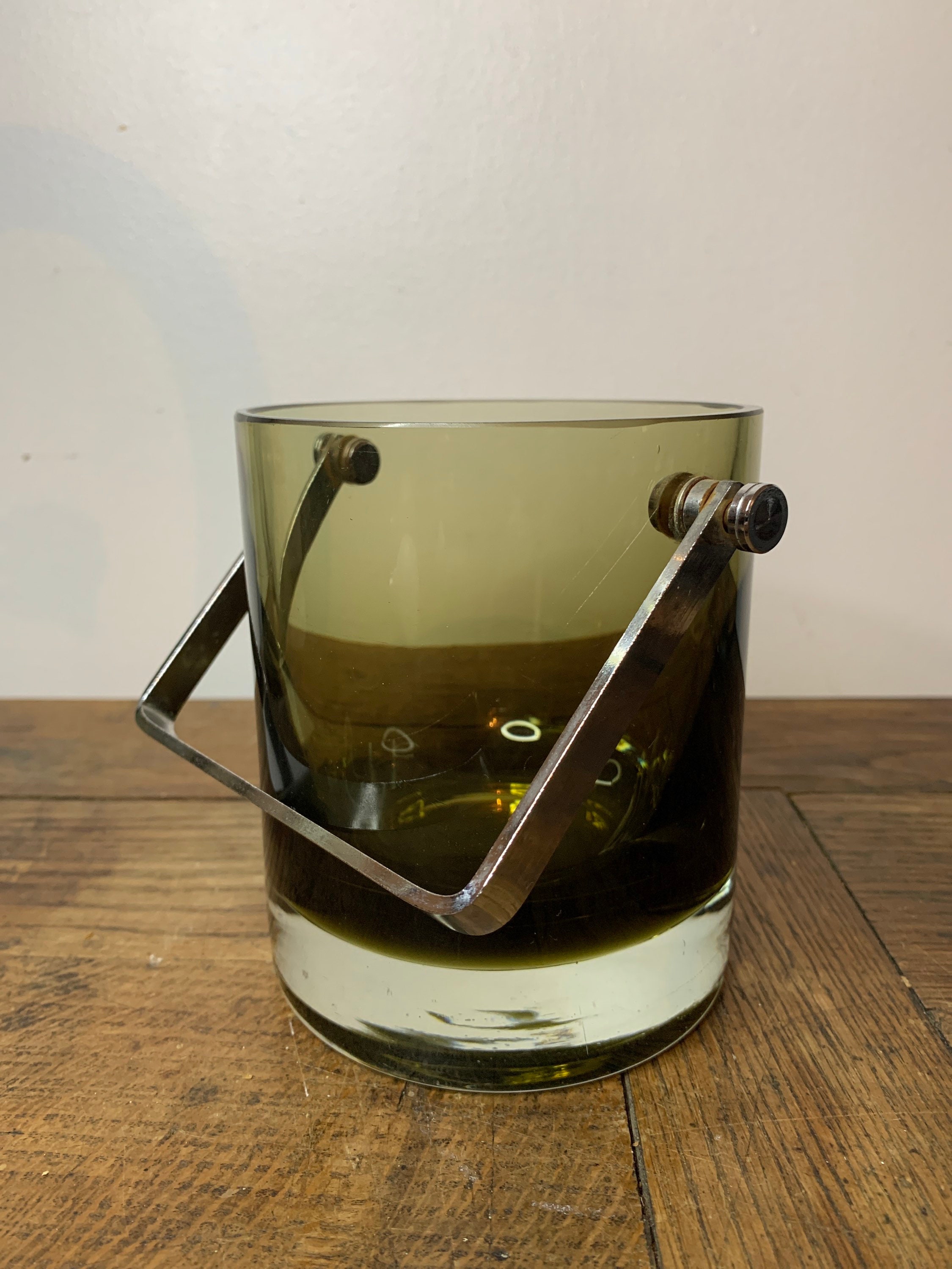 Seau à Glaçon en Verre Vintage