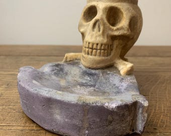 Vintage Skull Ashtray - Etsy