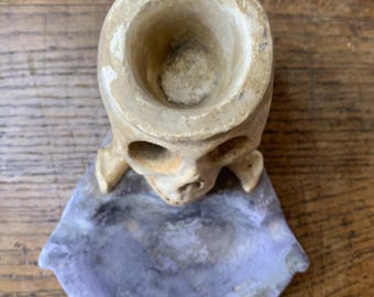 Vintage Skull Ashtray - Antique Skull Design - Gothic Decoration