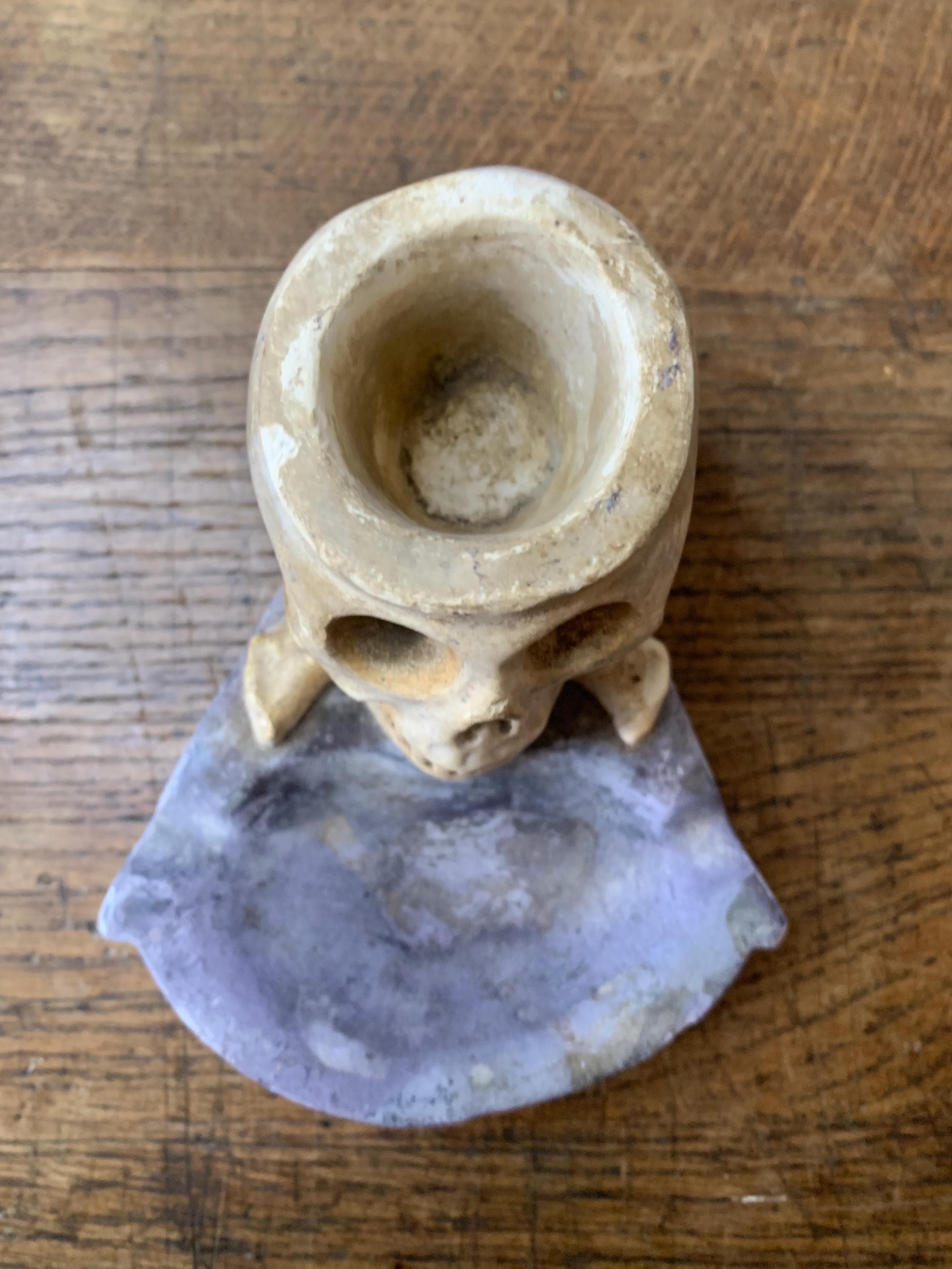 Vintage Skull Ashtray - Antique Skull Design - Gothic Decoration
