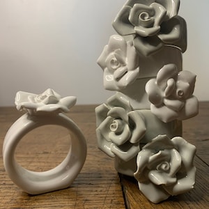 Vintage earthenware napkin ring