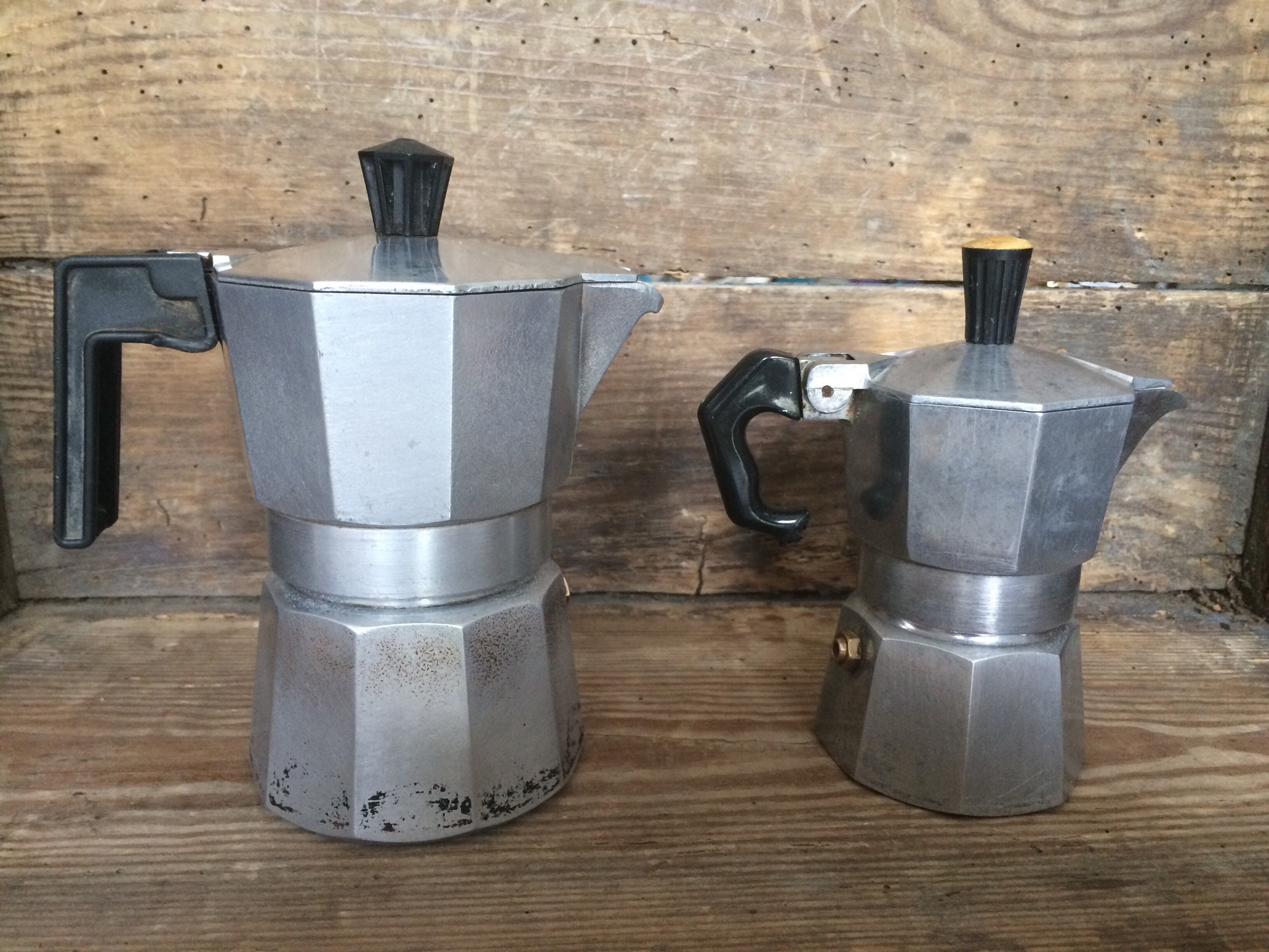 Italian metal coffee maker batch of 2 Italian metal coffee Etsy
