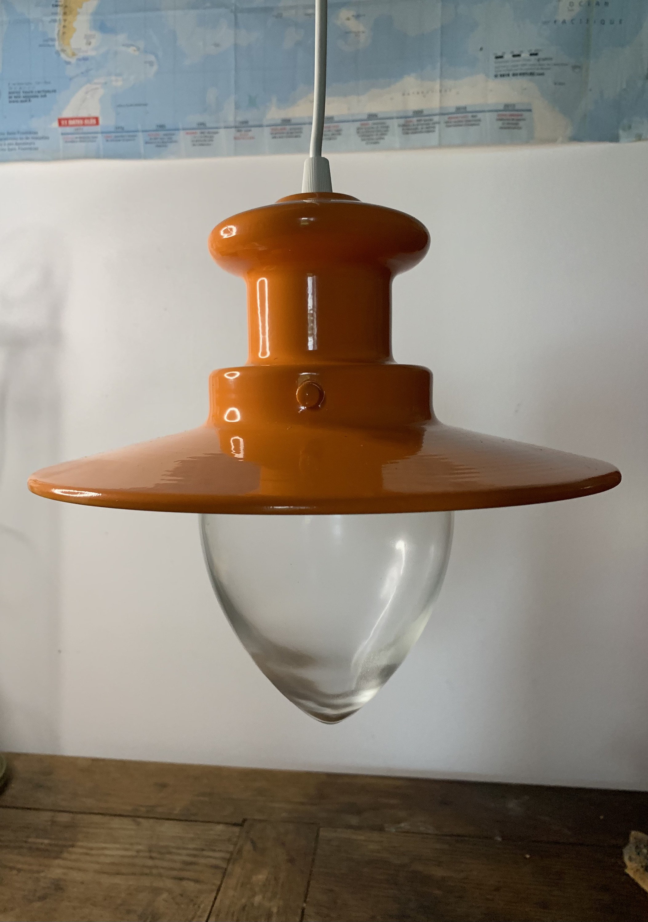 Lampe Vintage Métal Orange