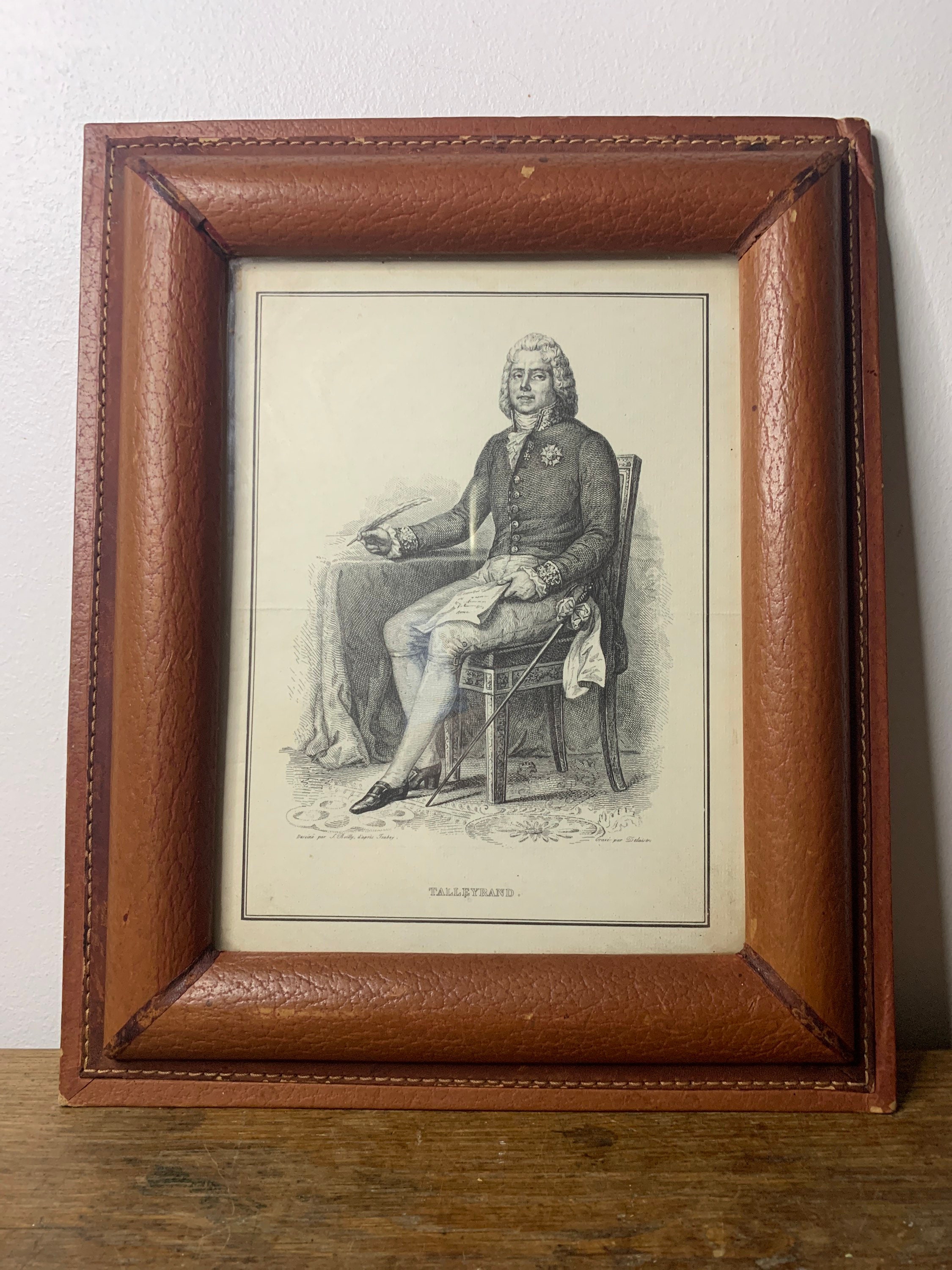 Cadre Vintage Cuir Talleyrand