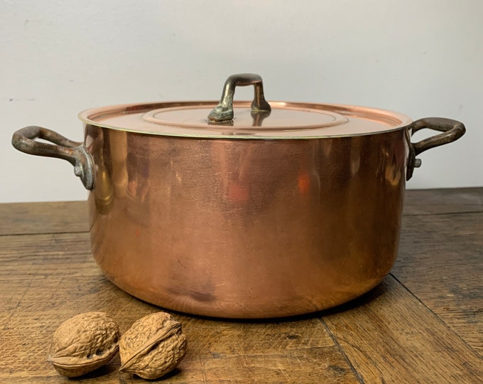 Faitout en cuivre - Compatible avec induction et gaz - Casserole à