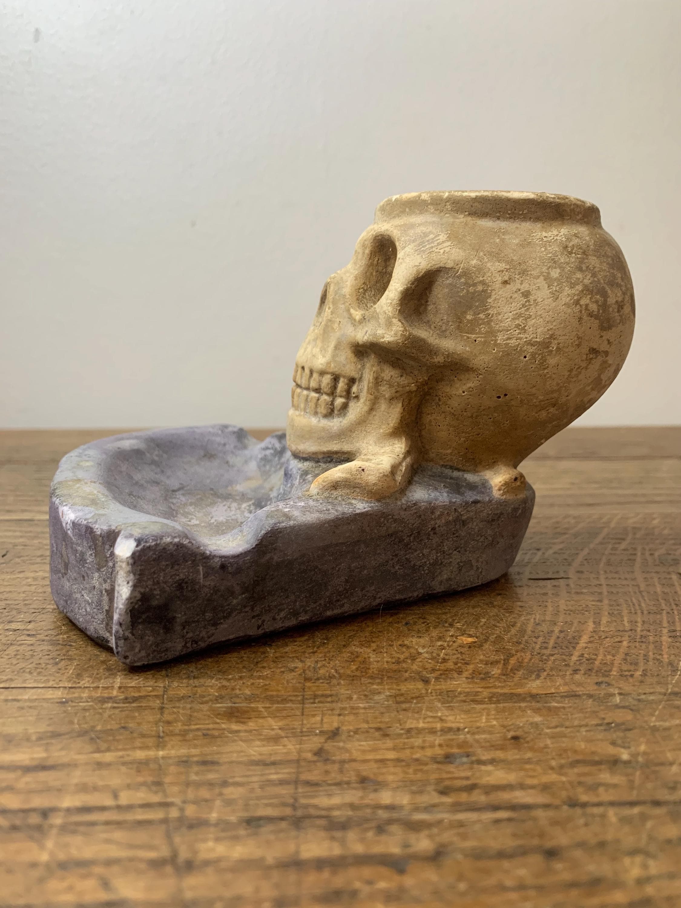Vintage Skull Ashtray - Etsy