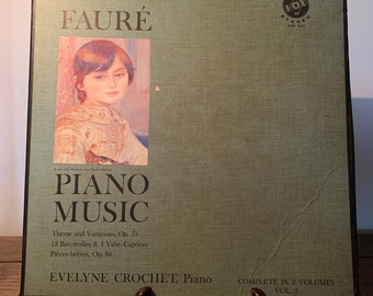 Faure piano music vinyl