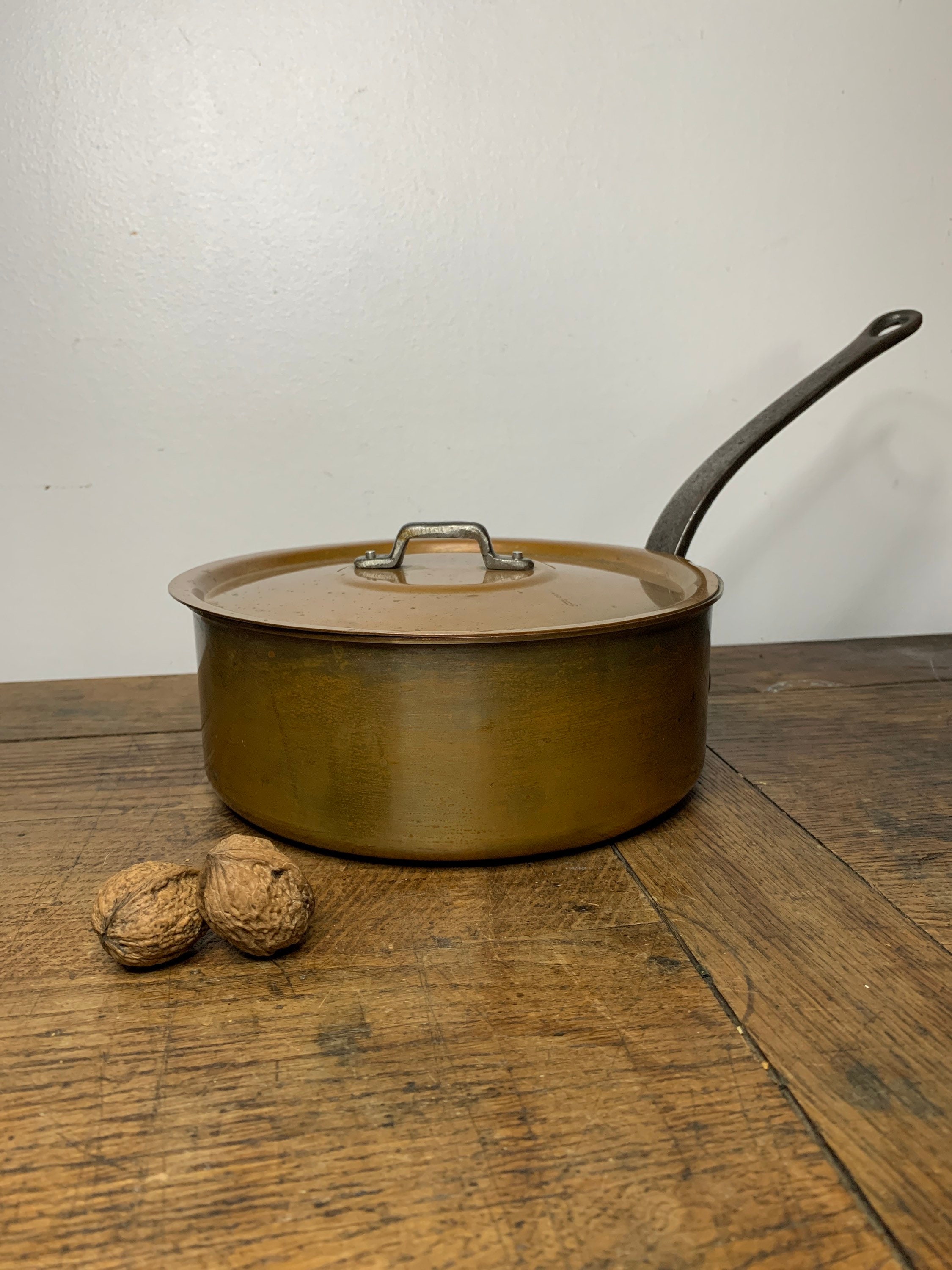 Casserole en Cuivre et Fonte Vintage