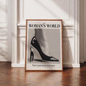 Woman's World poster Rolled Poster | vintage magazine cover, black & white