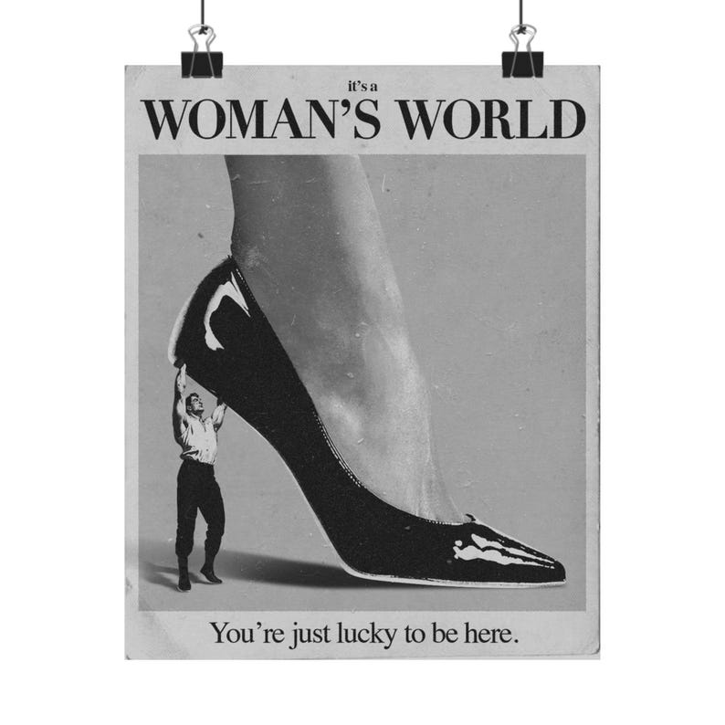 Fashion Editorial Wall Art | Vintage Magazine Poster | Statement Feminine Print | Vogue Style Decor | Black and White Wall Art image 7