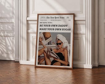 Feminine Empowerment Wall Art | Bold Quote Poster | Editorial Magazine Print | Girl Boss Decor | Statement Wall Art | Aesthetic Poster