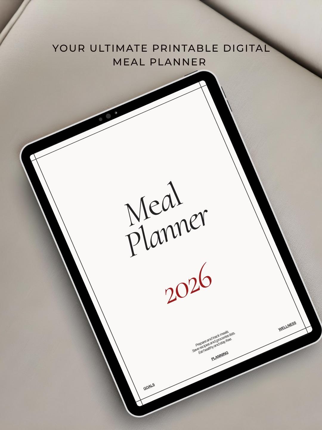 Printable Meal Planner PDF | Weekly Plan Grocery List Recipe Organizer ...