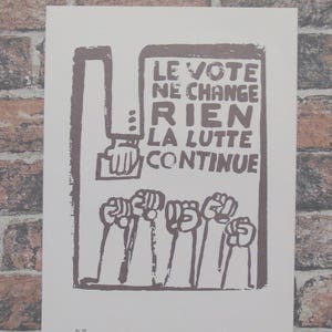 Vintage Poster Print: le vote ne change rien