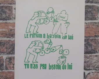 Vintage Poster Print: le patron a besoin de toi
