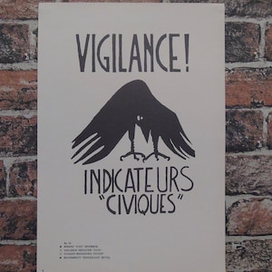 Vintage Poster Print: VIGILANCE