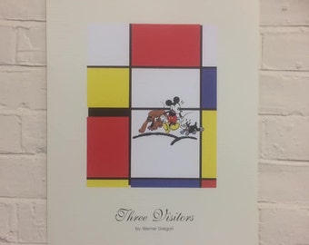 Vintage Three Friends Disney Poster By Werner Gregori