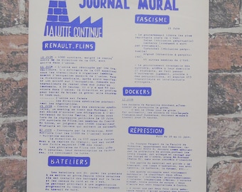 Vintage Poster Print: journal mural