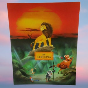 Disney Lion King Simba Timon Pumbaa  Poster 20 x 16 &quot;