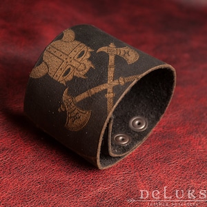 Black Leather Bracelet viking with runes  Viking Arm band viking bracelets viking cuff from marocan soft leather