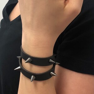 Spiked Leather Choker | Gothic Punk Collar | Alternative Fashion Jewelry | Adjustable Unisex Statement Necklace