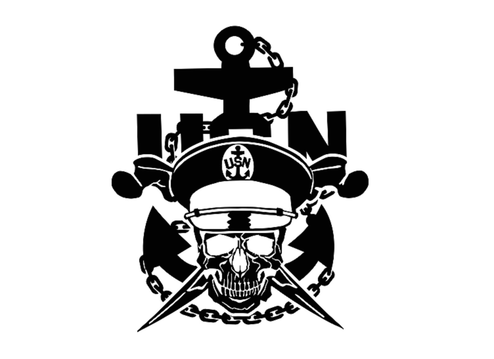 Navy Chief skull crossbones anchor vinyl decal sticker for | Etsy