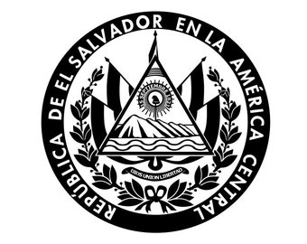 El Salvador Logo Emblem SVG and PNG High Quality files Cricut Friendly