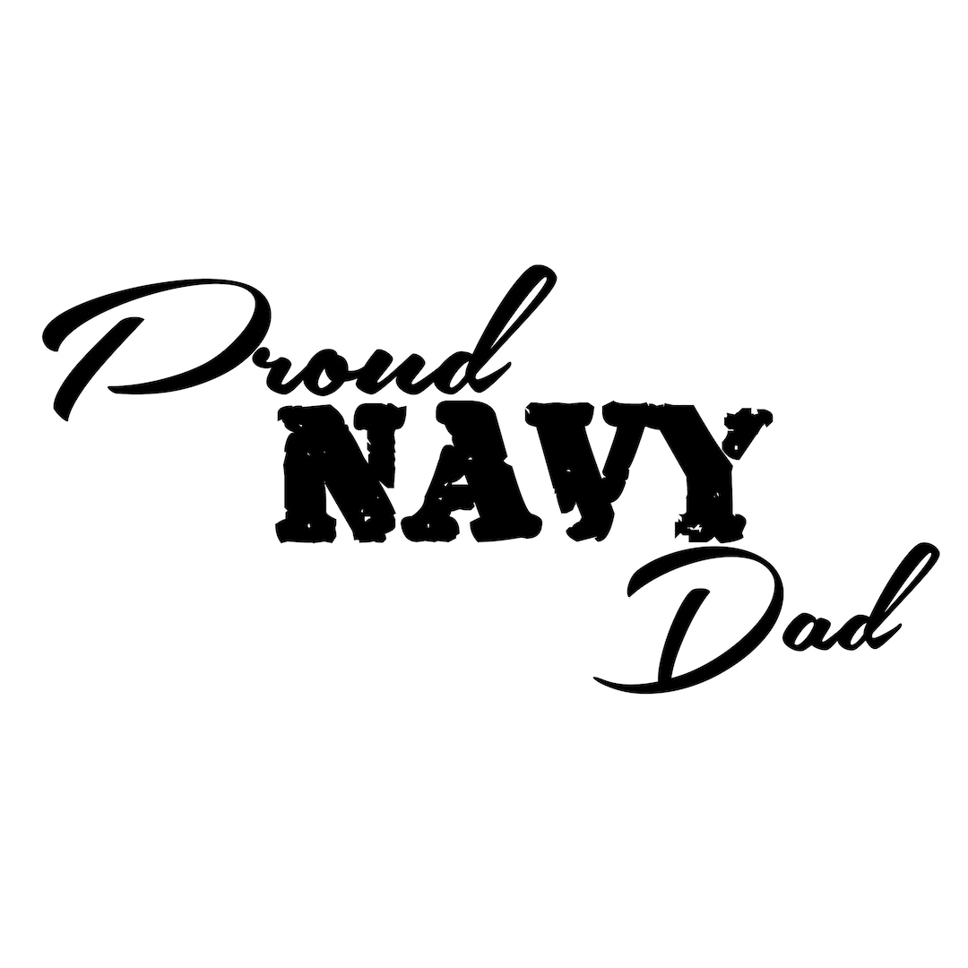 Proud Navy Dad Vector SVG File - Etsy