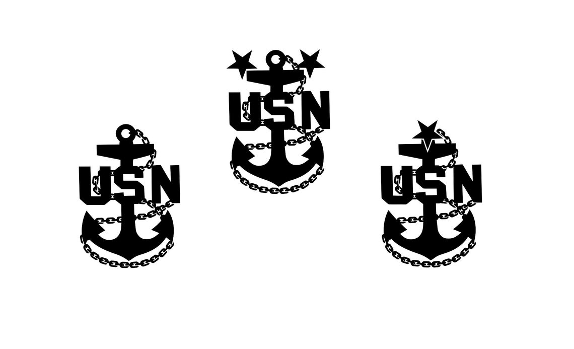 All 3 Navy Chief Senior Master Chief Anchor Variety Svg - Etsy