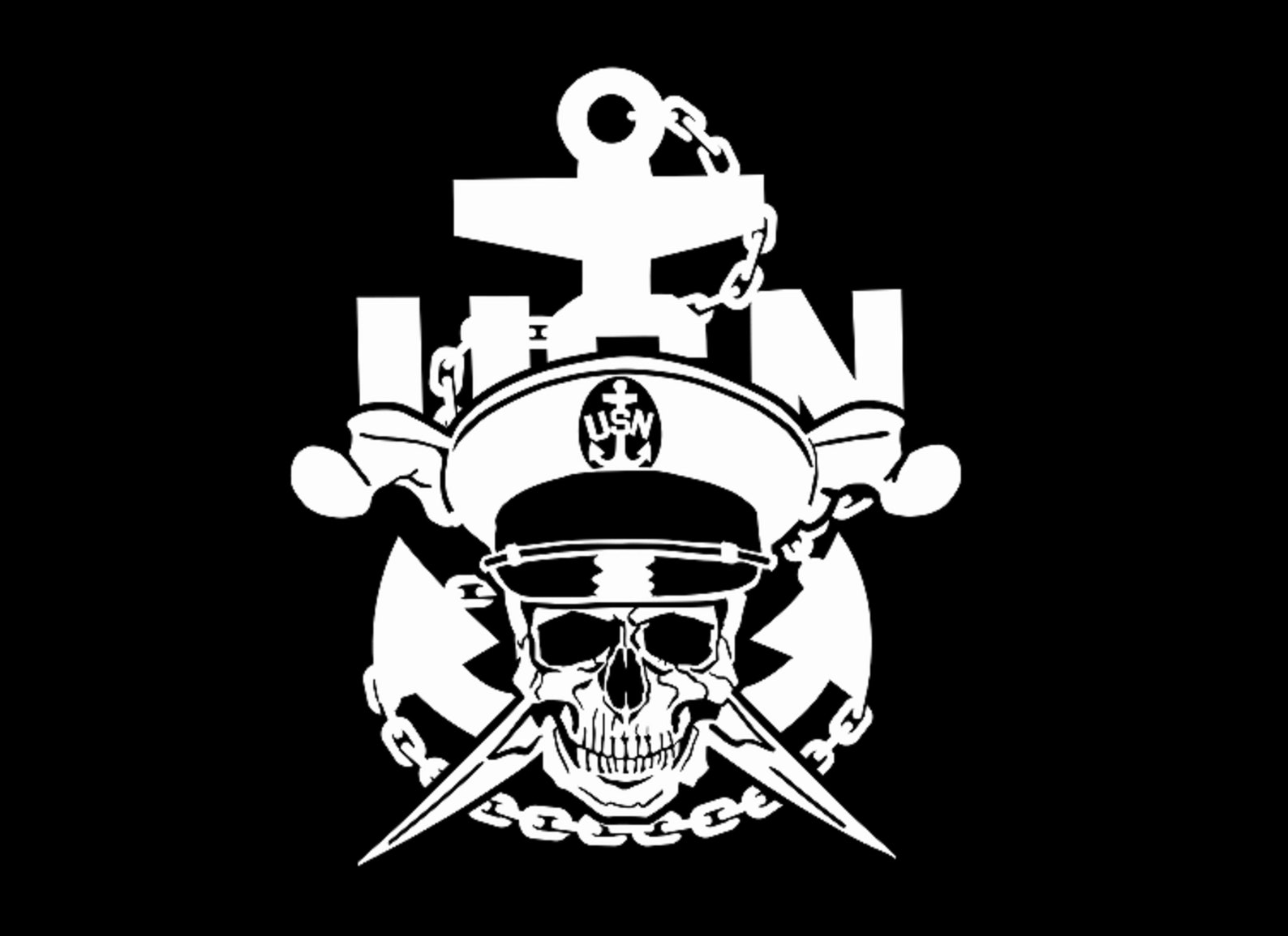Navy Chief skull crossbones anchor vinyl decal sticker for | Etsy