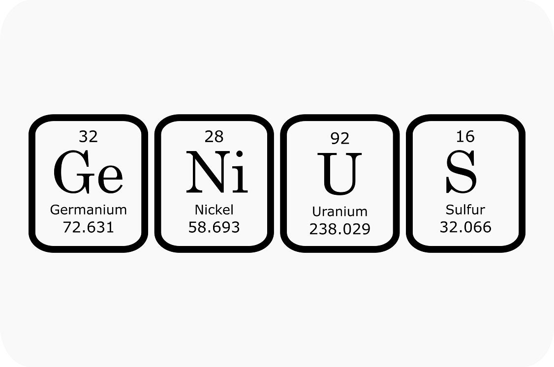 Periodic Table Genius SVG and PNG Funny File Etsy Australia