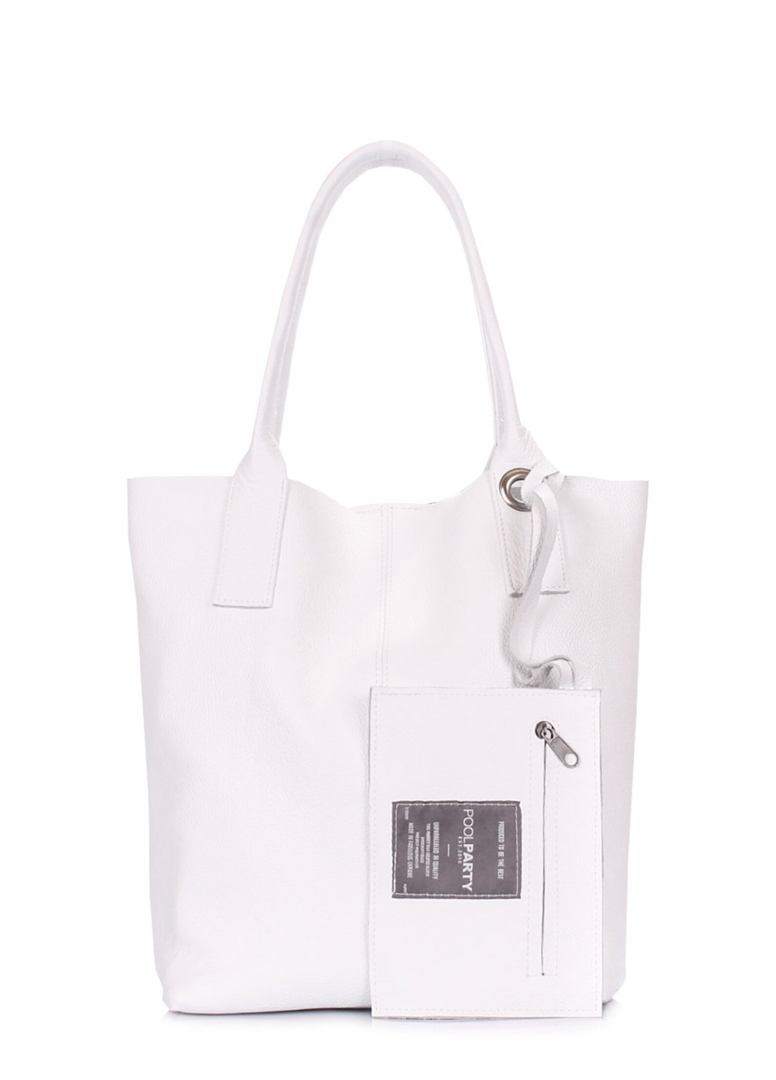 Silver Leather Tote Bag, Leather Bag, Silver Tote, Women Tote, Woman