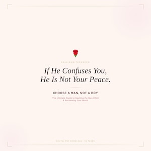 Choose a Man, Not a Boy: Dating Guide, Red Flag Tools | digital download image 2