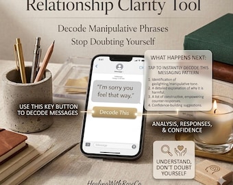 Manipulation Phrases Decoder | Interactive cards | 40 Gaslighting Quotes Reality Check | digital deck