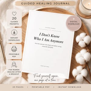Who Am I Journal | Identity & Self Discovery Workbook for Women | Finding Yourself PDF