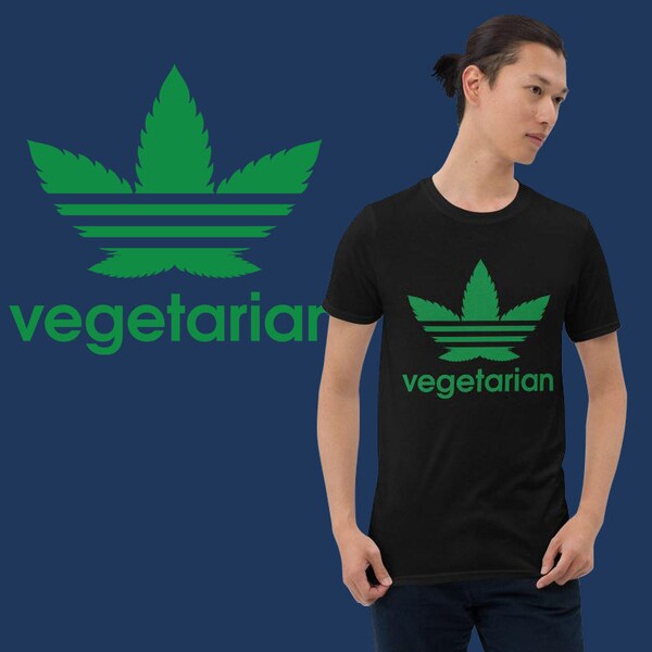 Vegetarian T-shirt | Unisex Shirt | Vegan Printed | Stoner Shirt | Herbivore Shirt | Plant Powered | Vegan Shirt | Gift for Vegetarian