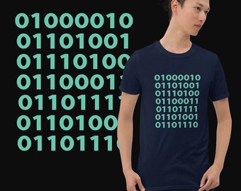 Binary Bitcoin T-shirt | Unisex Tshirt | Programing Shirt | Binary Code Shirt | Erlich Bachman Tee | Coding Shirt | Secret Code | Nerd Shirt