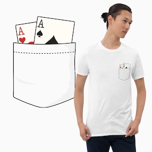 Pocket Rockets T-shirt | Unisex T-shirt | Aces Poker T-shirt | Poker T-shirt | Player Apparel | Gambler Shirt | White Tshirt | Casino Shirts