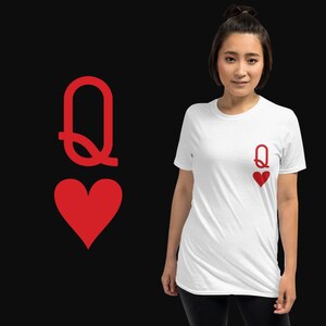 Queen of Hearts T-shirt | Unisex T-shirt | Playing Card Shirt | The Queen Of Hearts | Poker Card Shirt | Queen Shirt | Valentine&#39;s Shirt