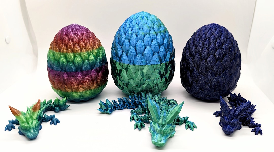Dragon Egg With Articulated Dragon Etsy