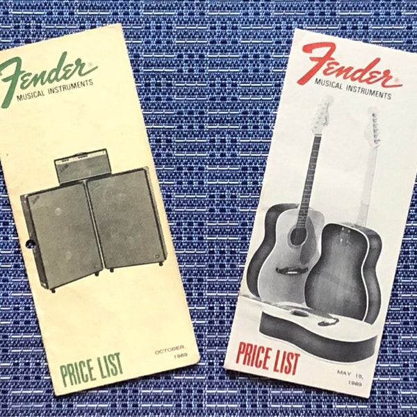 Vintage Fender Guitar Price Lists, 1969--Your Choice!