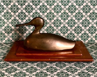 Vintage Brass Duck Paperweight