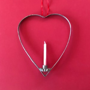 Vintage Tin-Smith Heart Candle Sconce
