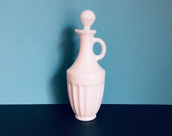 Vintage Milk Glass Cruet with Original Stopper