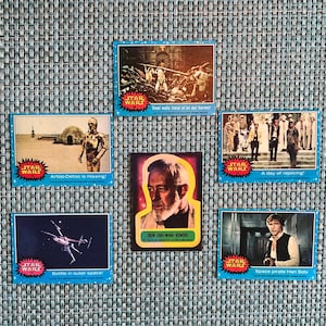 Vintage 1977 TOPPS Star Wars Sammler Karten, Deine Wahl