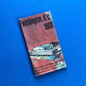 Carte vintage 1969 de Washington, D.C.