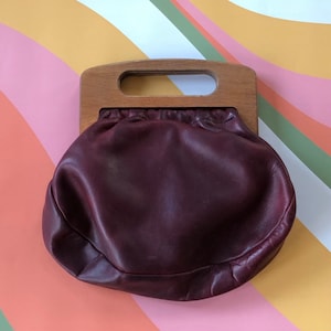 Vintage Mid-Century Leather Bermuda Bag Purse